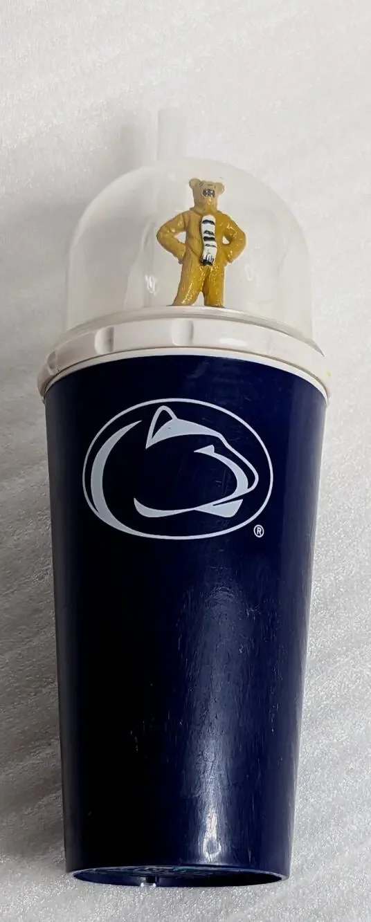 Extremely RARE Vintage Penn State Nittany Lions Cup W/ dancing Lion Wind Up